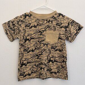 Eighty Eight Kids Dinosaur Graphic T-Shirt Size 6 | Cotton Tee with Pocket